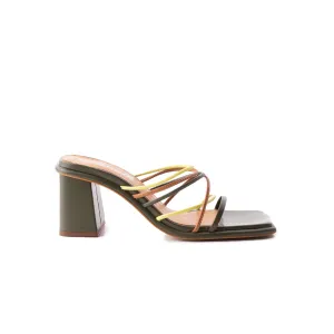 Larisa Cuir Multi Khaki