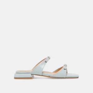 LAVERN SANDALES BLEU GLACÉ PATINÉ FROISSÉ