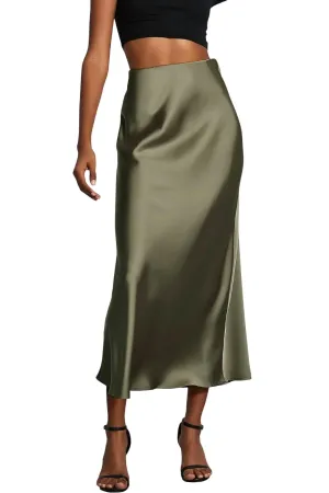 Jupe Lizzie Brillante en Olive