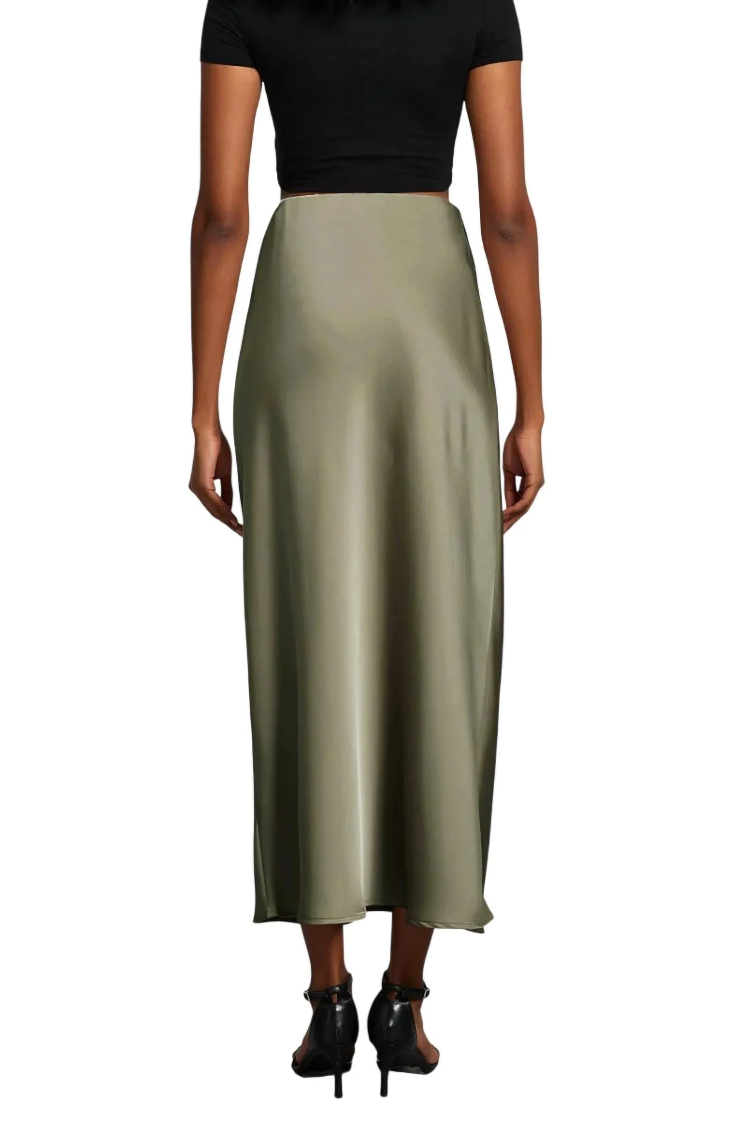 Jupe Lizzie Brillante en Olive