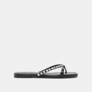 SANDALES LUCCA PERLES NOIRES