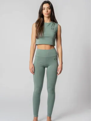 Leggings Lyocell à Haute Taille | Vert Romarin