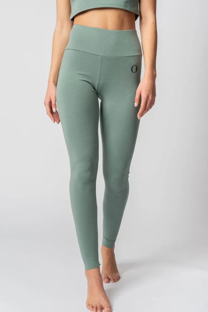 Leggings Lyocell à Haute Taille | Vert Romarin
