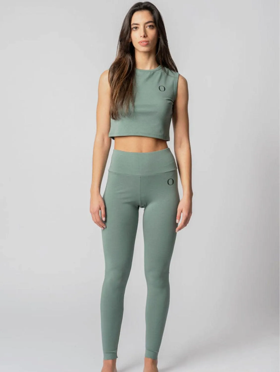 Leggings Lyocell à Haute Taille | Vert Romarin