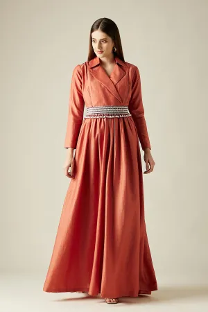 Combinaison orange Mapel avec ceinture ornée