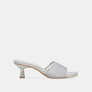 MEEZA TALONS MAILLAGE ARGENTÉ