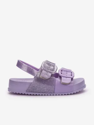 Mini Melissa Sandales scintillantes confortables pour filles en violet
