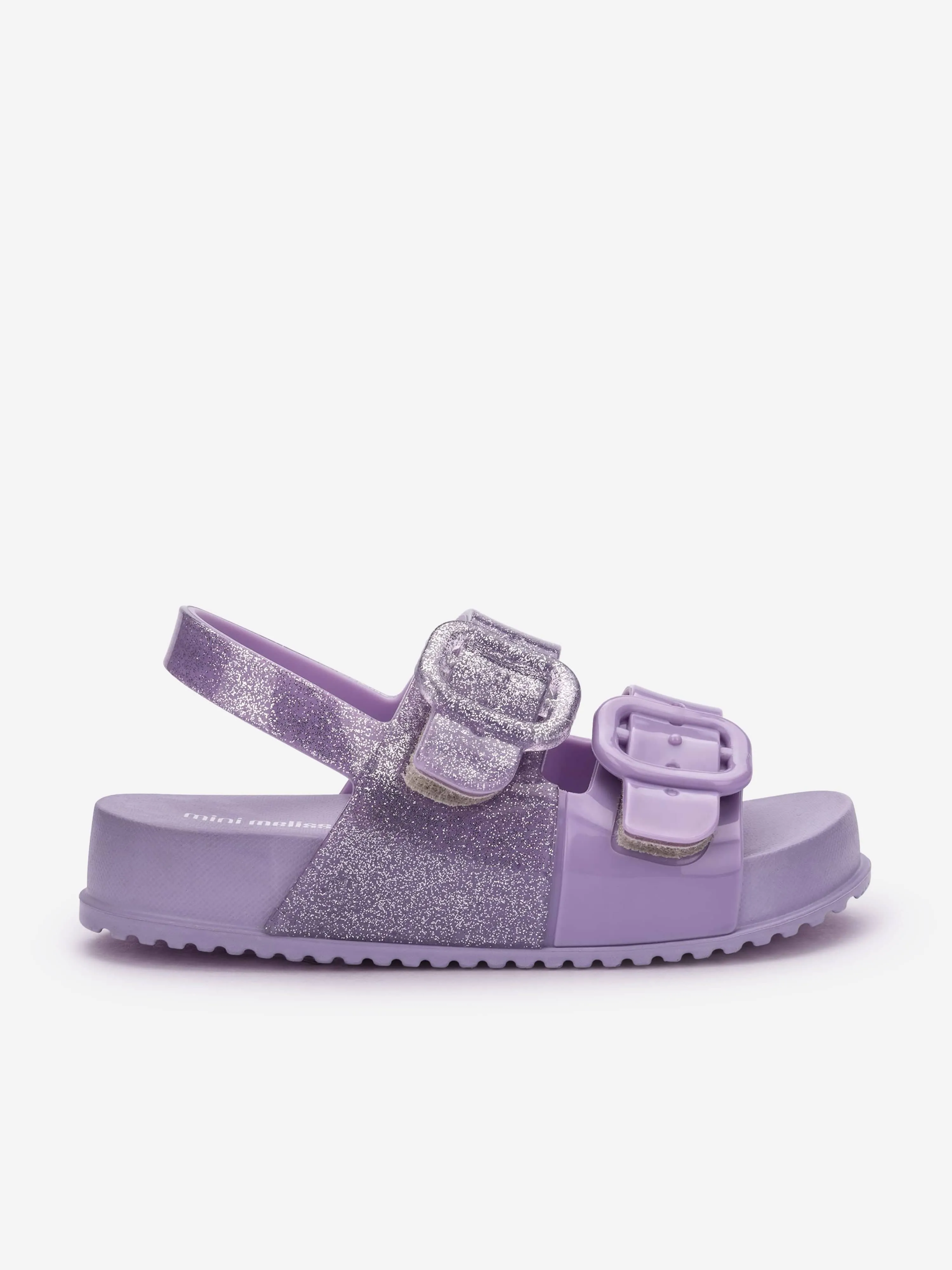 Mini Melissa Sandales scintillantes confortables pour filles en violet