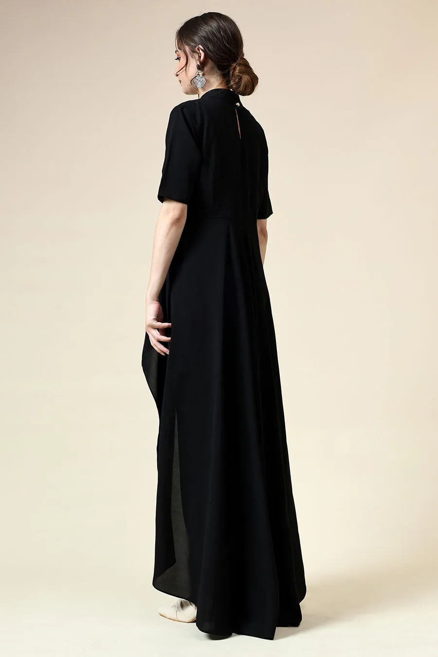 Ensemble Coordonné Franges Métalliques Noir