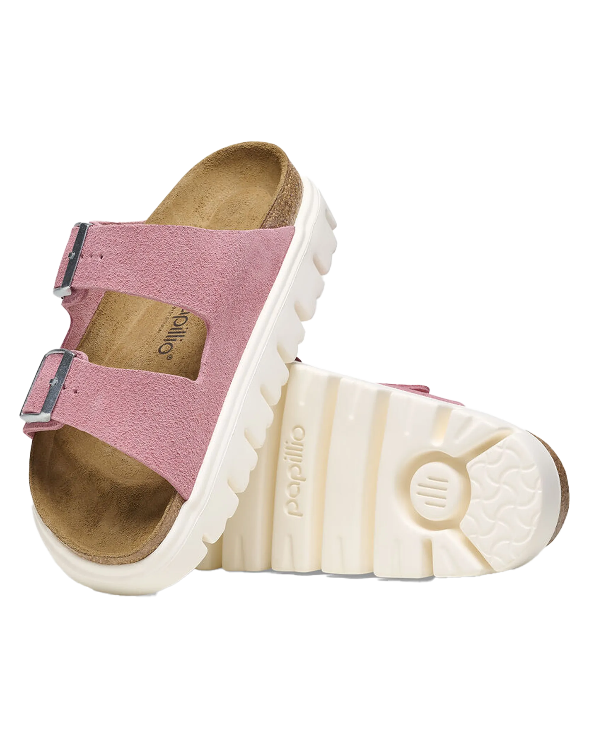 Sandales Papillio Arizona à semelle épaisse en rose bonbon