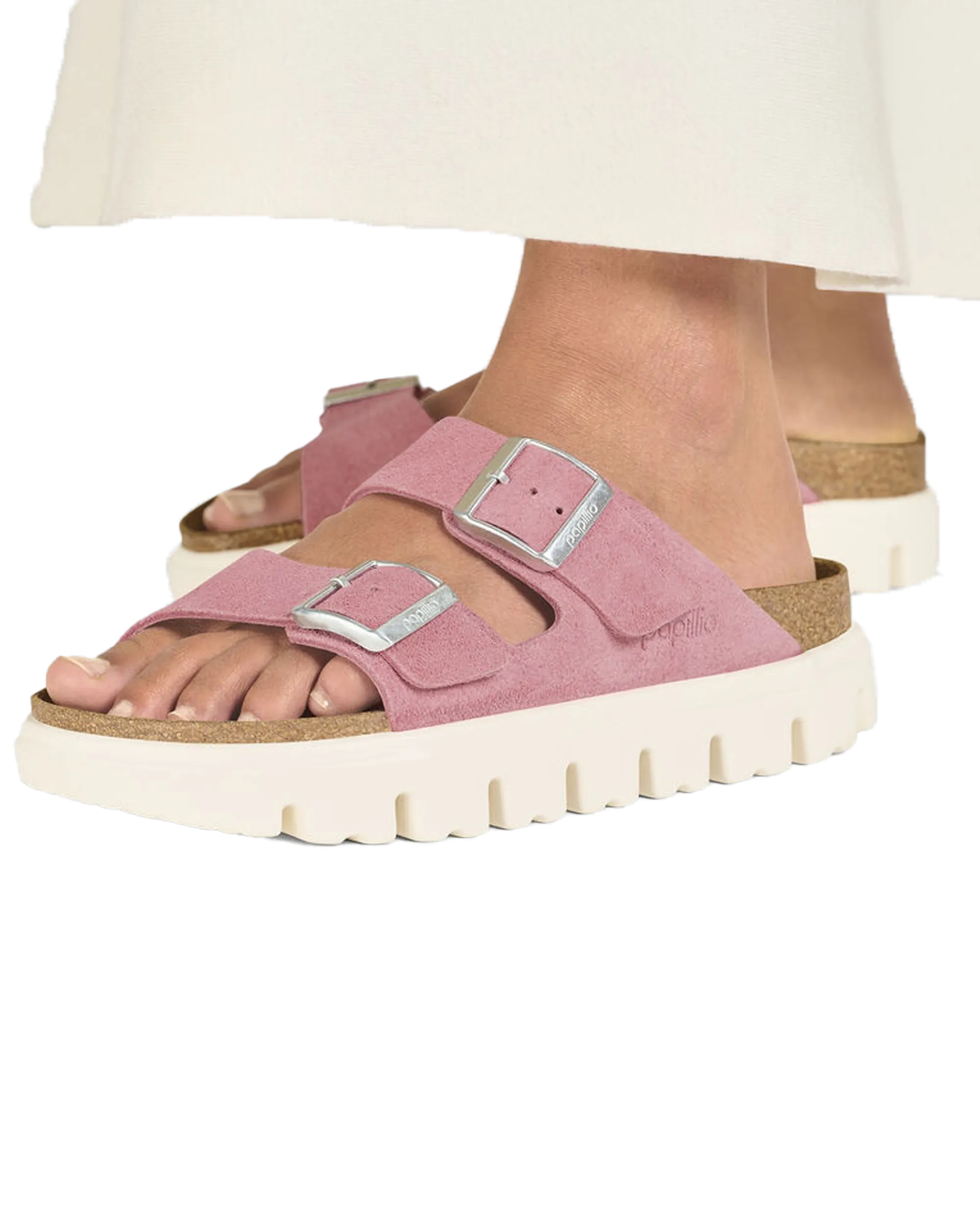 Sandales Papillio Arizona à semelle épaisse en rose bonbon