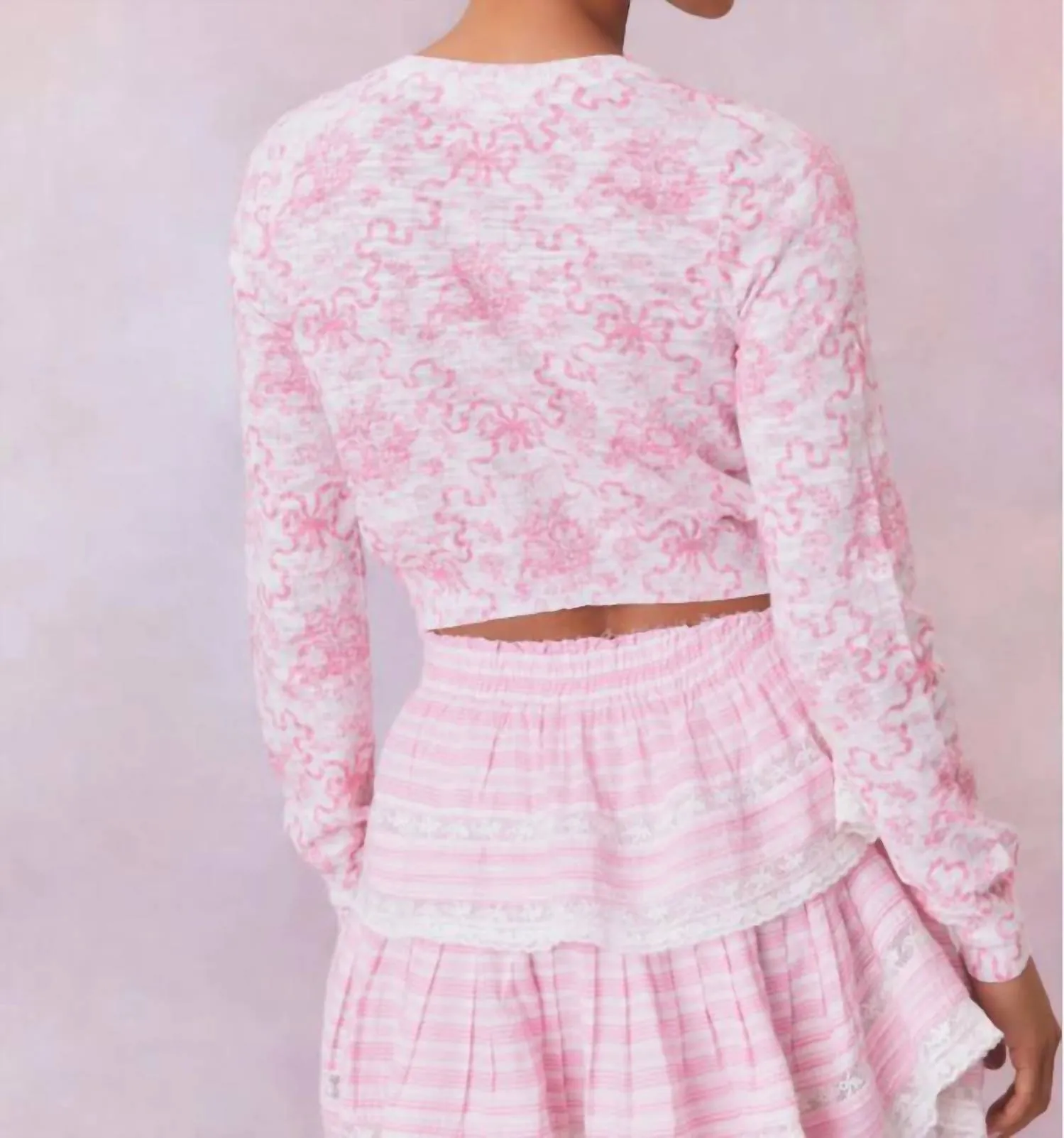 Cardigan rose bonbon en explosion de bubblegum