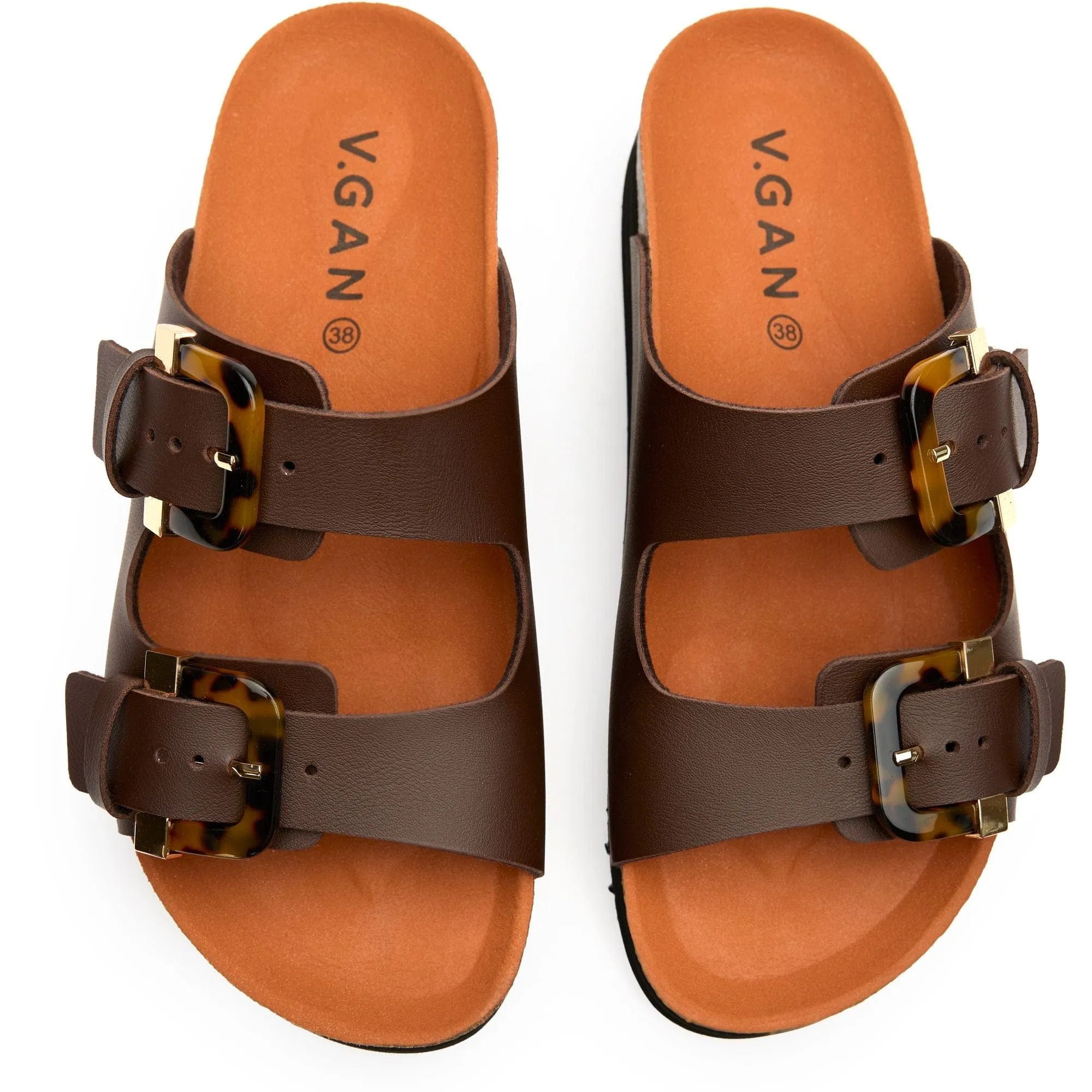 Sandales Plum pour Femmes à Semelle Végane | Écaille de Tortue Marron