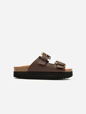Sandales Plum pour Femmes à Semelle Végane | Écaille de Tortue Marron