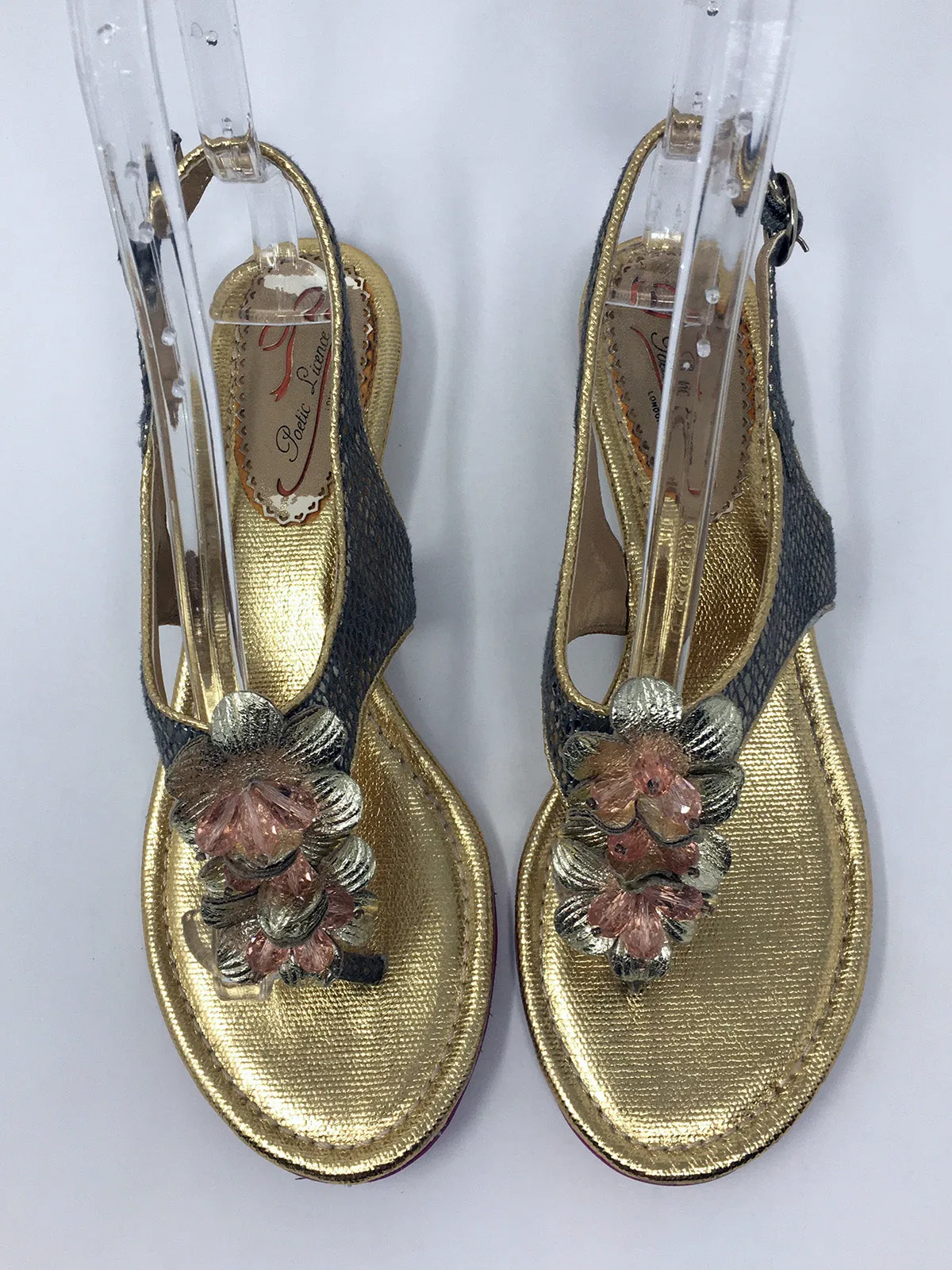 Sandales Poetic License taille 9.5 en imprimé serpent or et rose