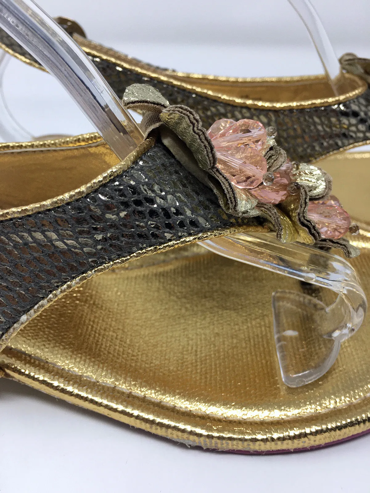 Sandales Poetic License taille 9.5 en imprimé serpent or et rose
