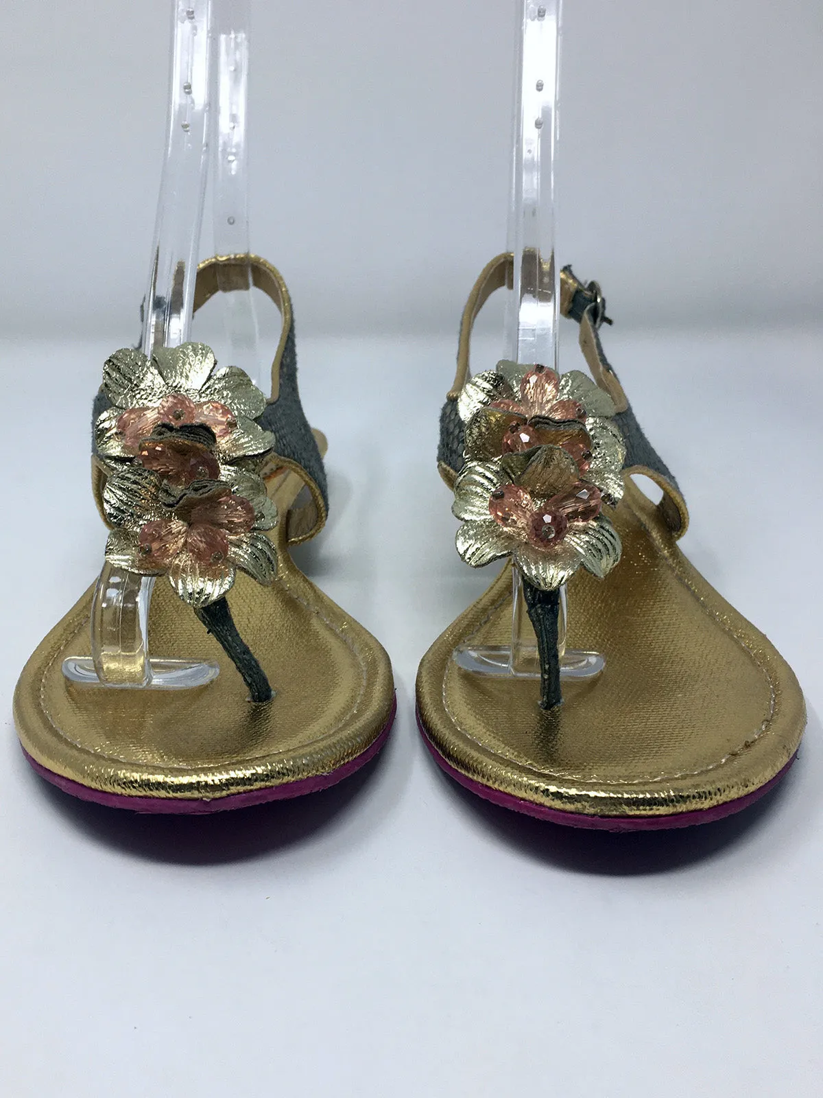 Sandales Poetic License taille 9.5 en imprimé serpent or et rose