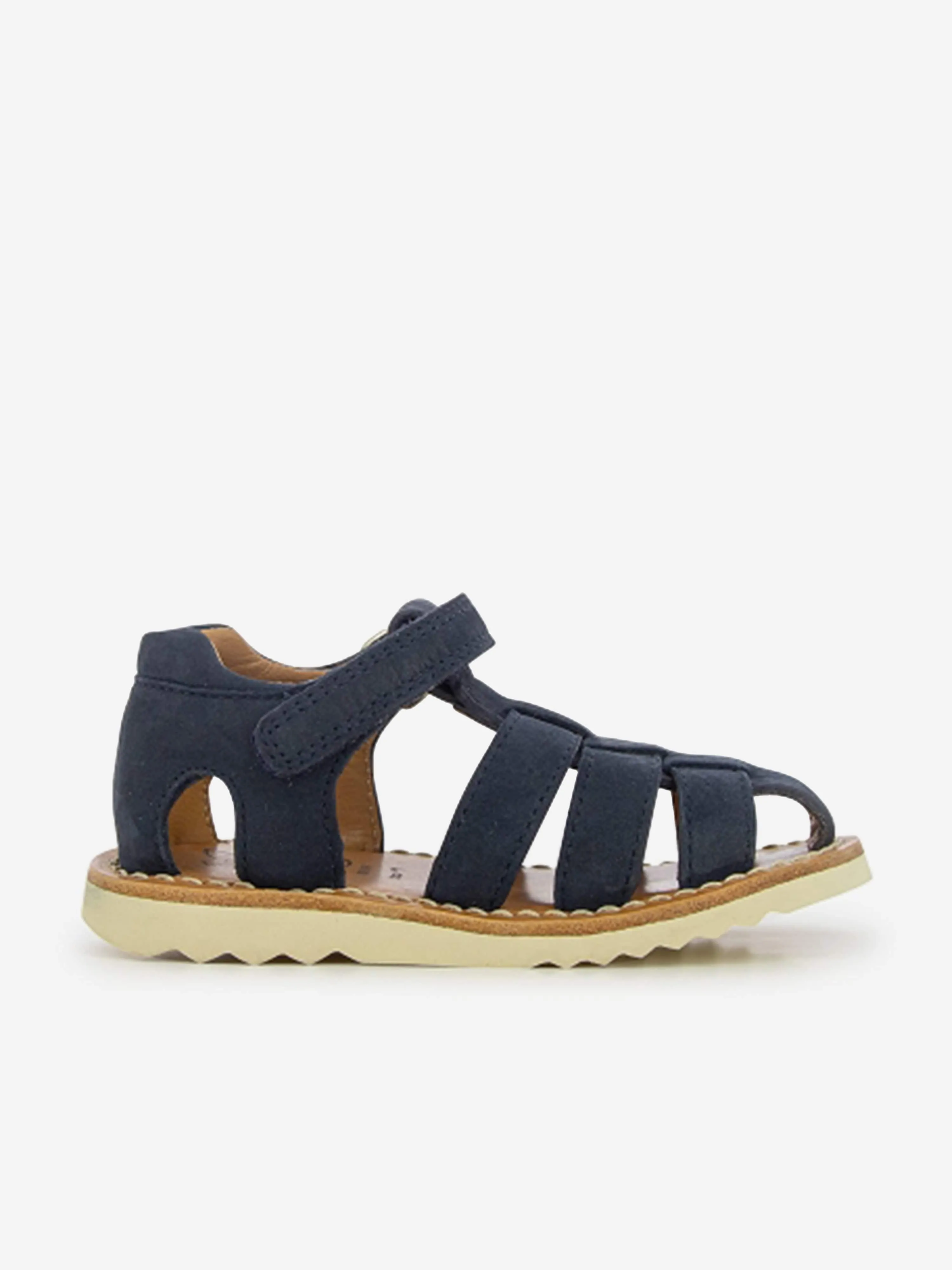 Sandales Pom D'Api Kids en cuir waffle Papy en marine