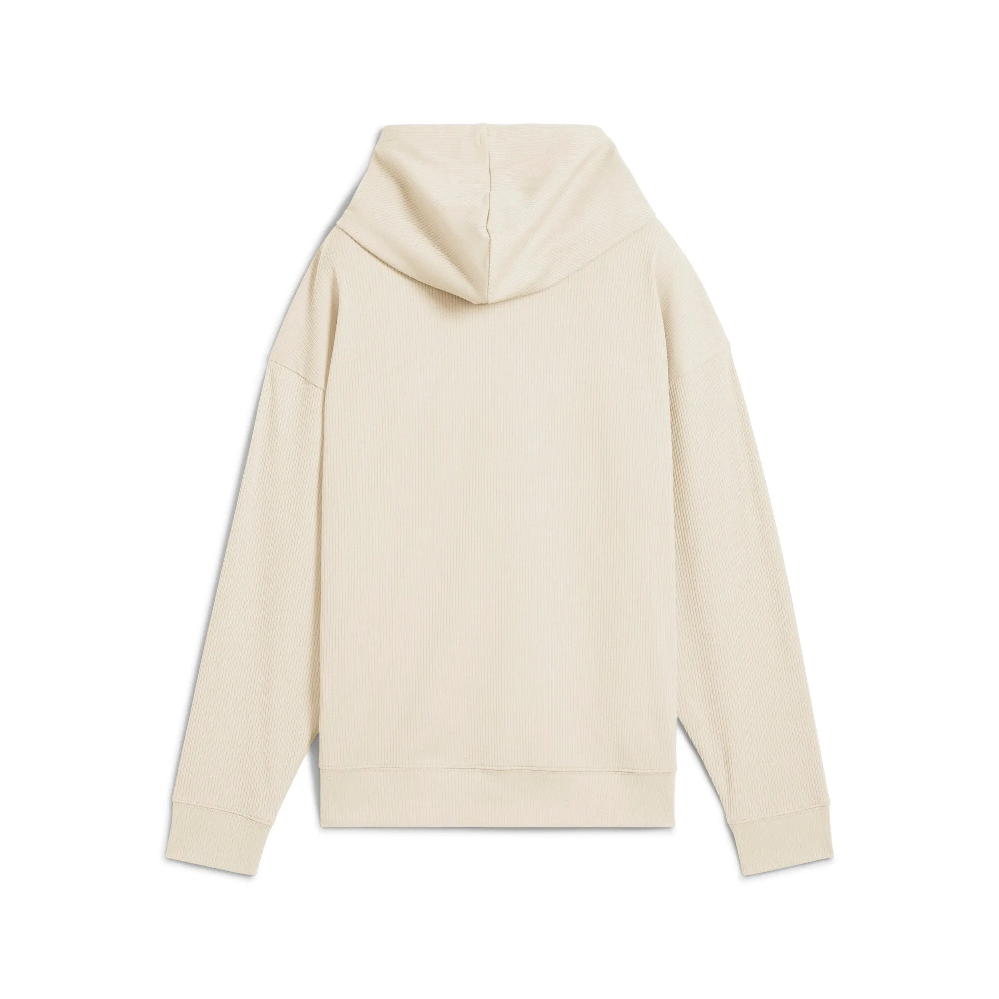 PUMA Sweat à capuche confortable en côtes pour femme ESS ELEVATED