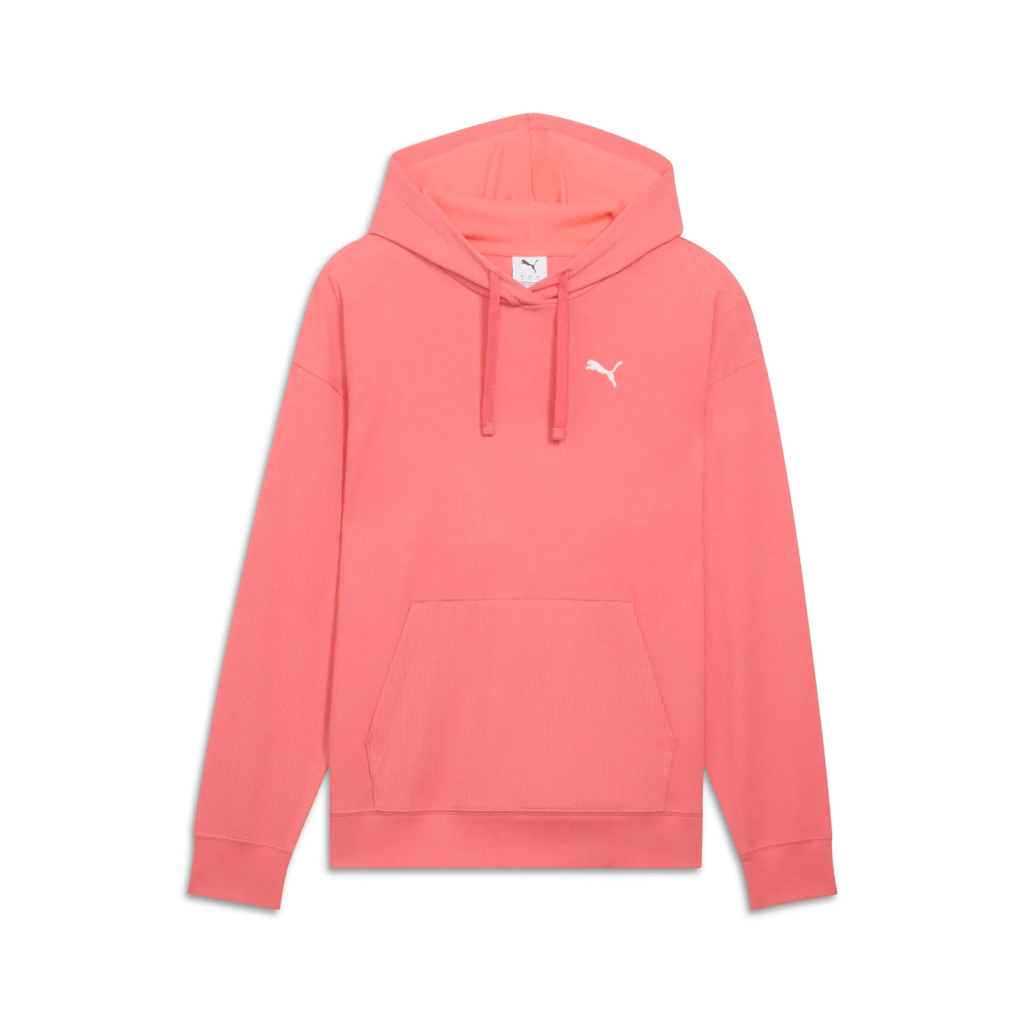 PUMA Sweat à capuche confortable en côtes pour femme ESS ELEVATED