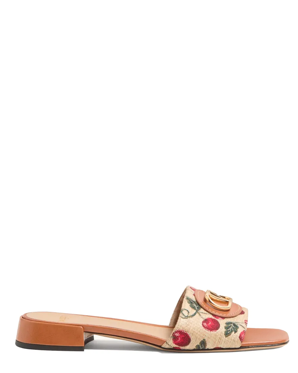 Sandale Slide Jacquard Raffia Cherryfic