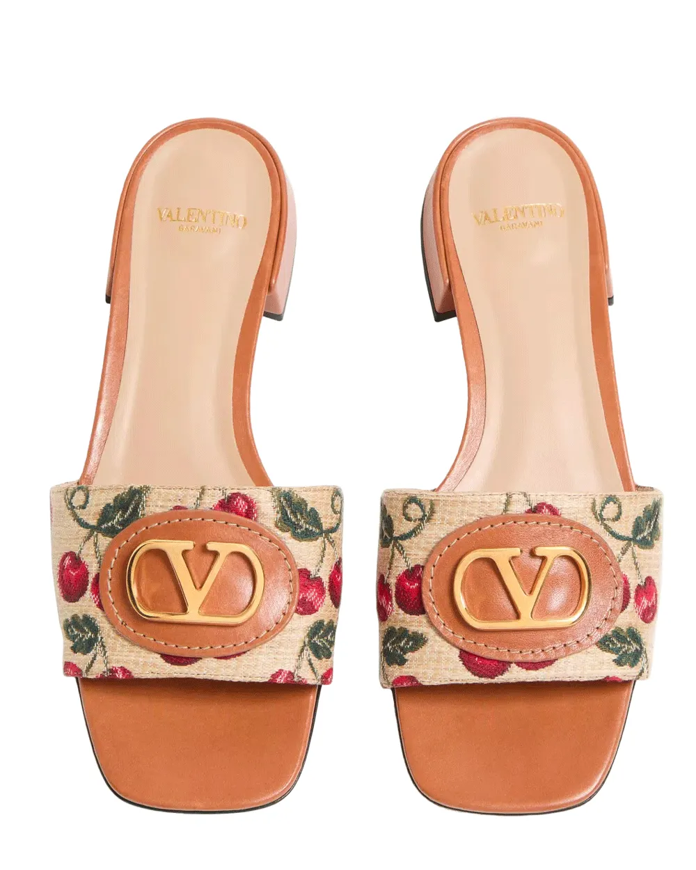 Sandale Slide Jacquard Raffia Cherryfic