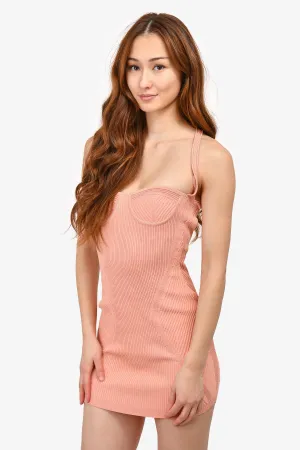 Robe mini en côtes effet peach shimmer Retrofete Taille XS