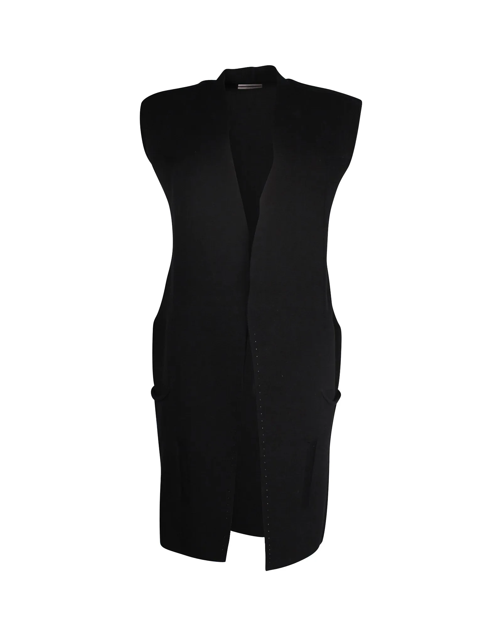 Manteau sans manches Rick Owens en coton noir