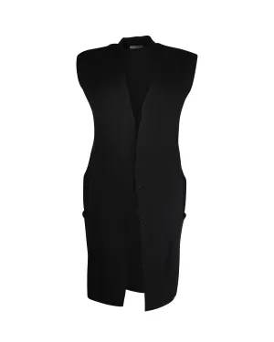 Manteau sans manches Rick Owens en coton noir