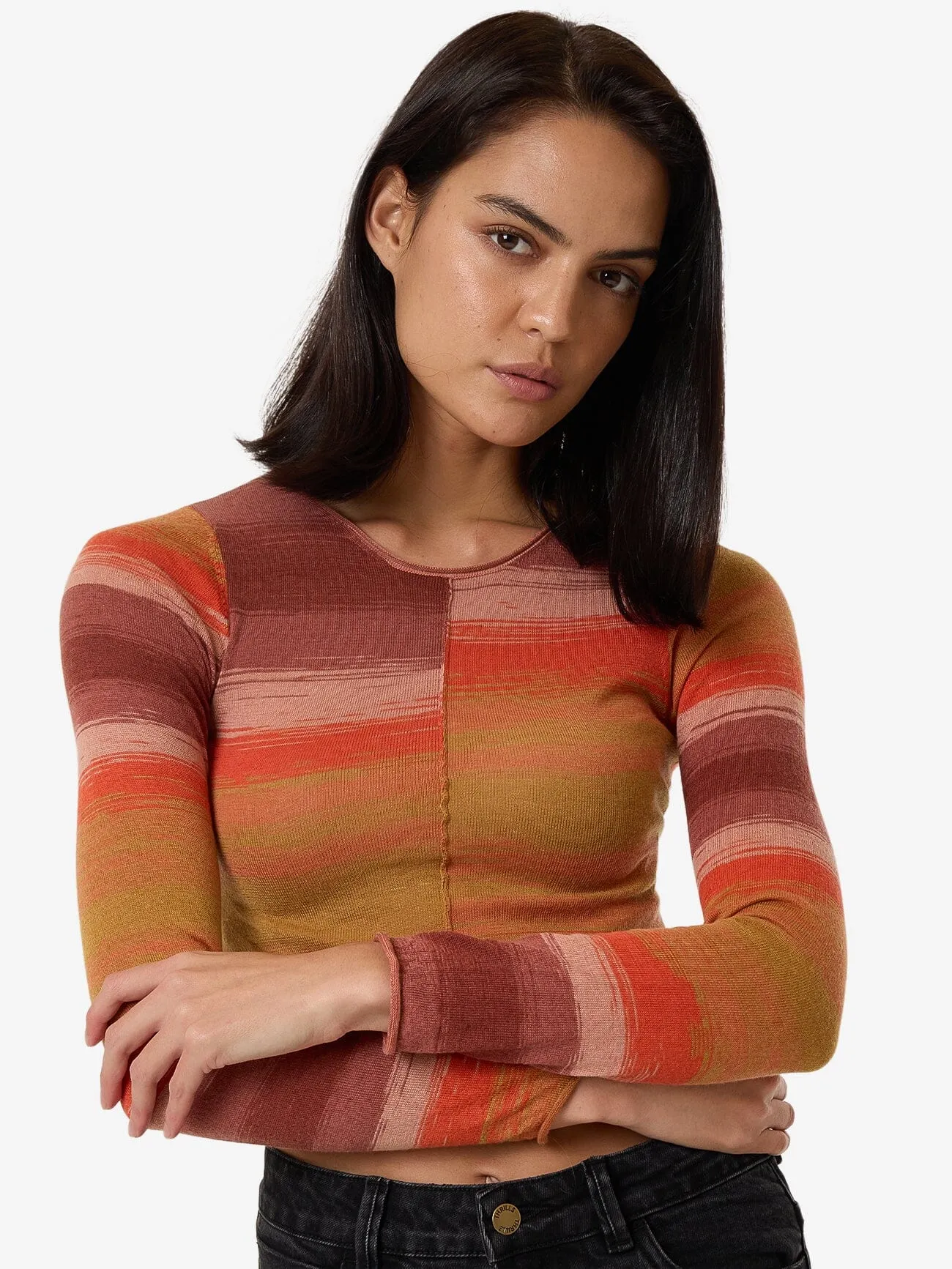 Rise Knit Haut Longue Manche - Baie