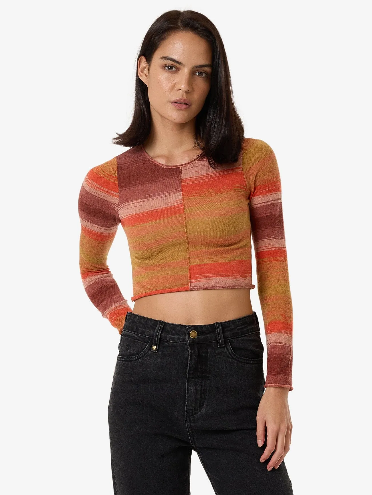 Rise Knit Haut Longue Manche - Baie