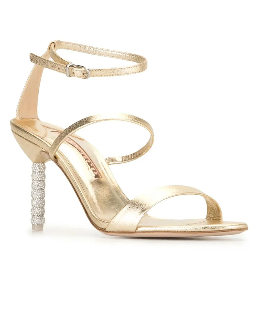 Sandale Rosalind Crystal Mid en Champagne