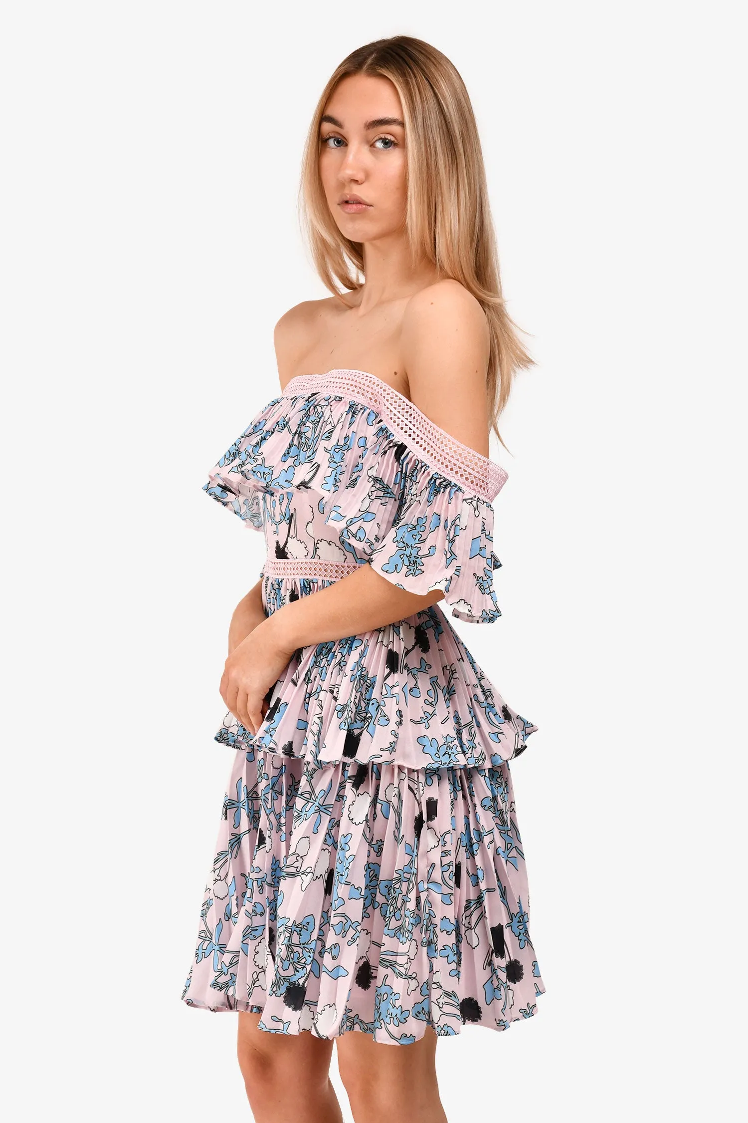 Autoportrait Robe à Volants Superposés Rose/Bleue Taille 4