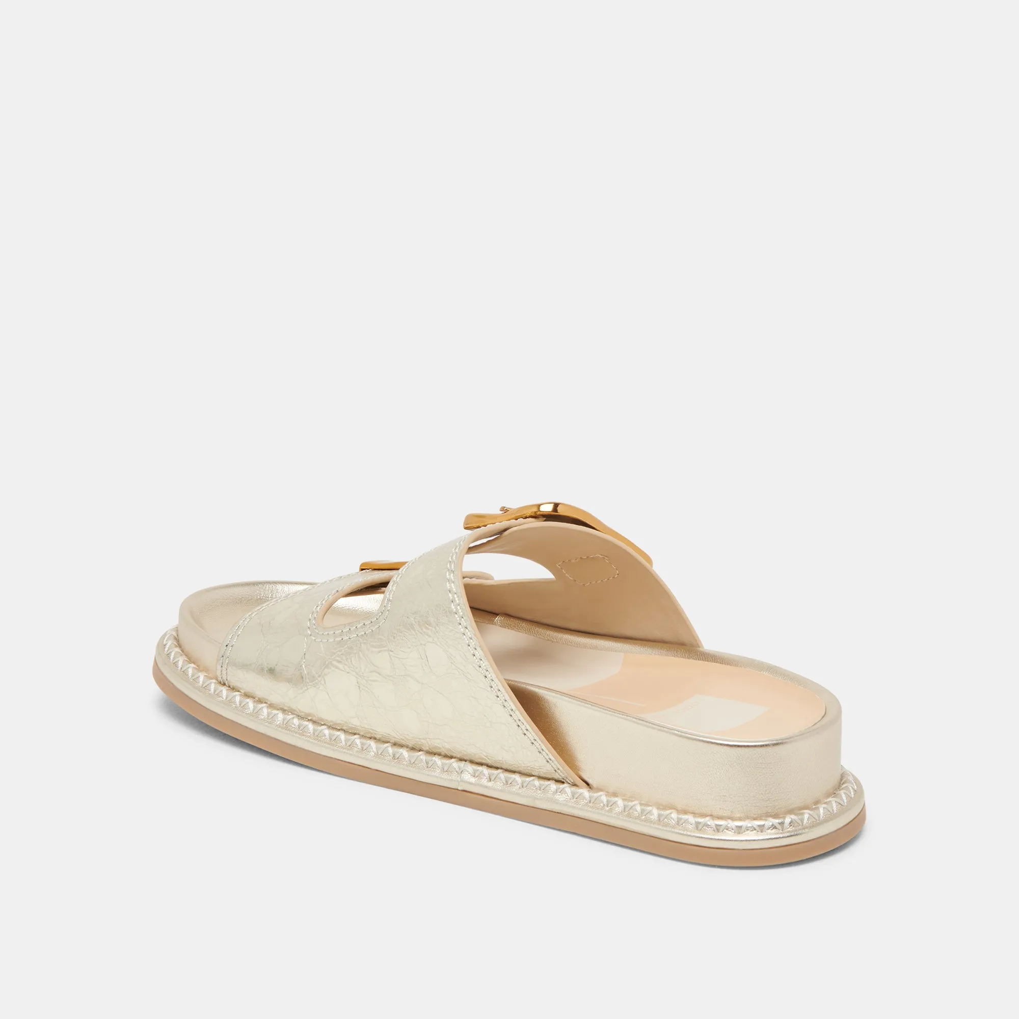 SANDALES SEVANA EN CUIR VIEILLI OR CLAIR
