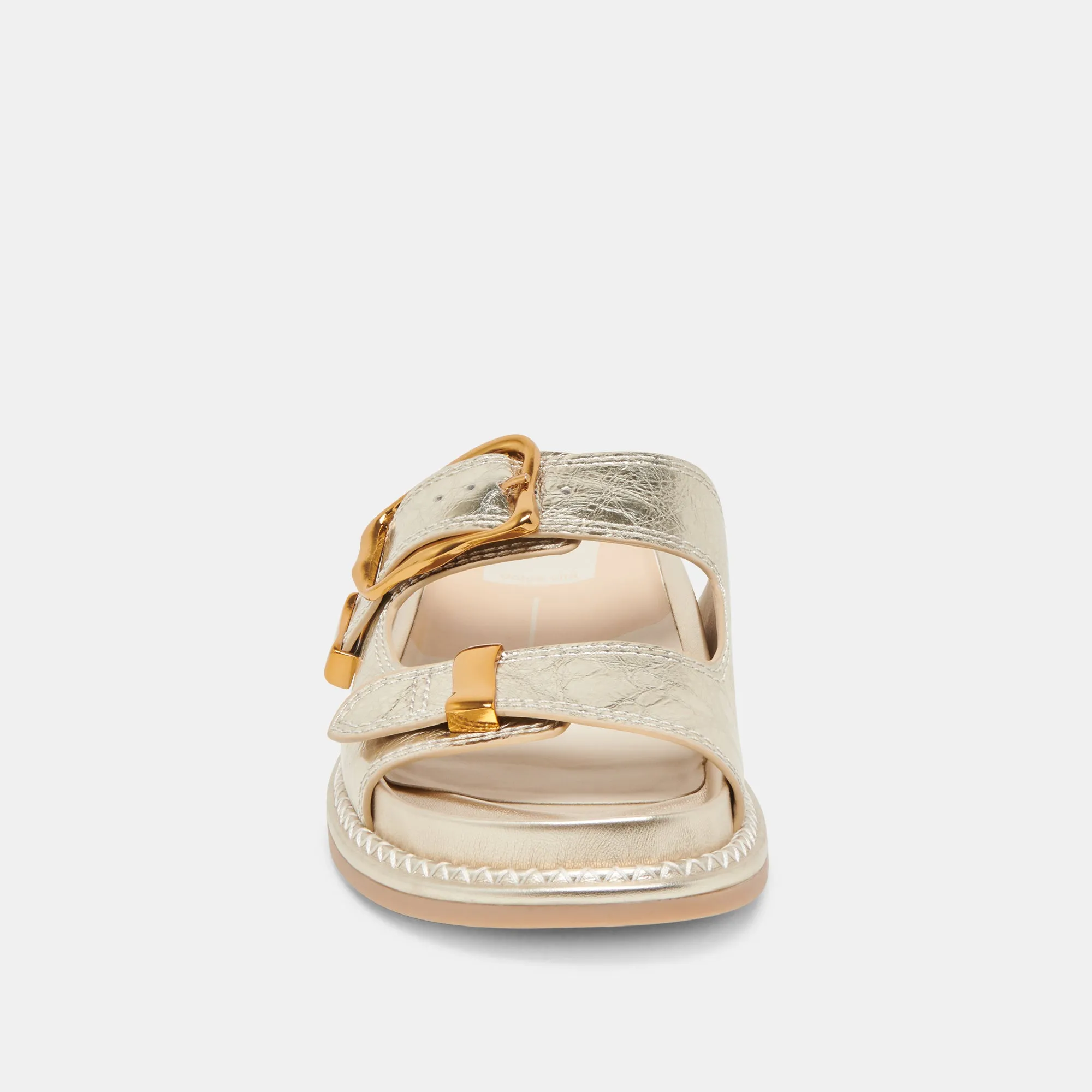 SANDALES SEVANA EN CUIR VIEILLI OR CLAIR