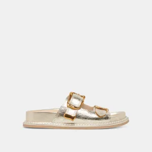 SANDALES SEVANA EN CUIR VIEILLI OR CLAIR