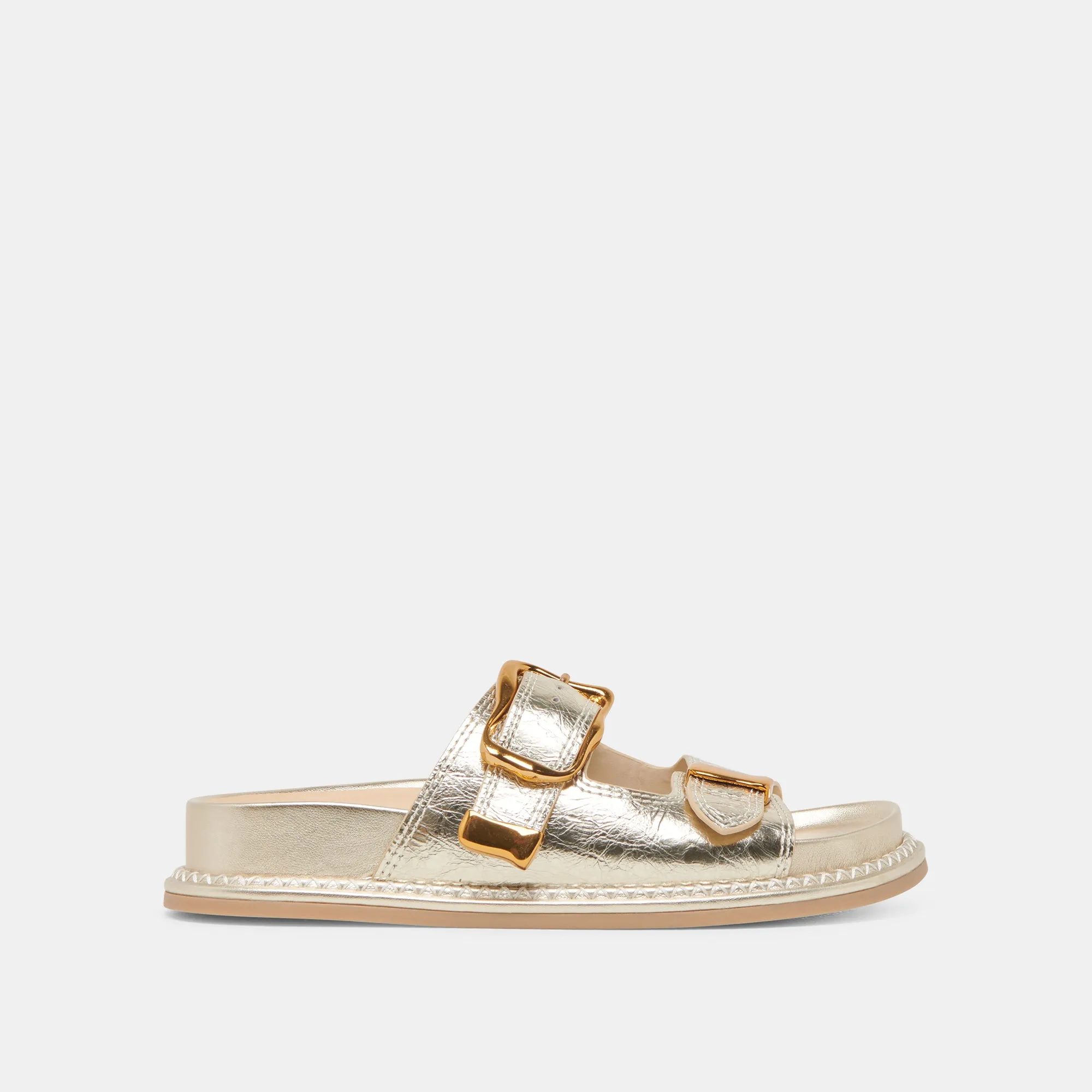 SANDALES SEVANA EN CUIR VIEILLI OR CLAIR