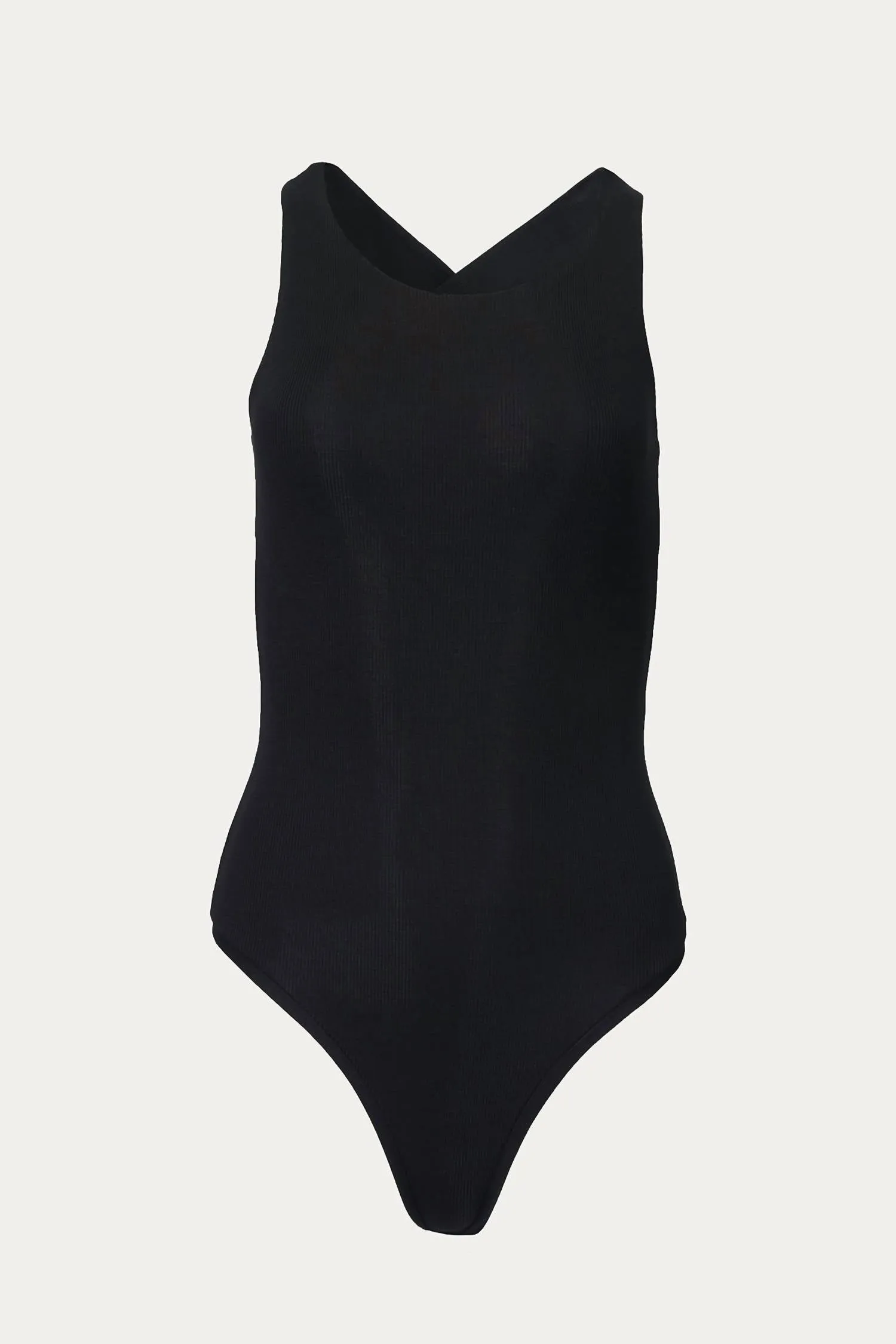 Combinaison sans dos en jersey stretch modal Shaye en noir