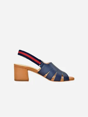 Sandales à talons en similicuir vegan Silvia | Bleu