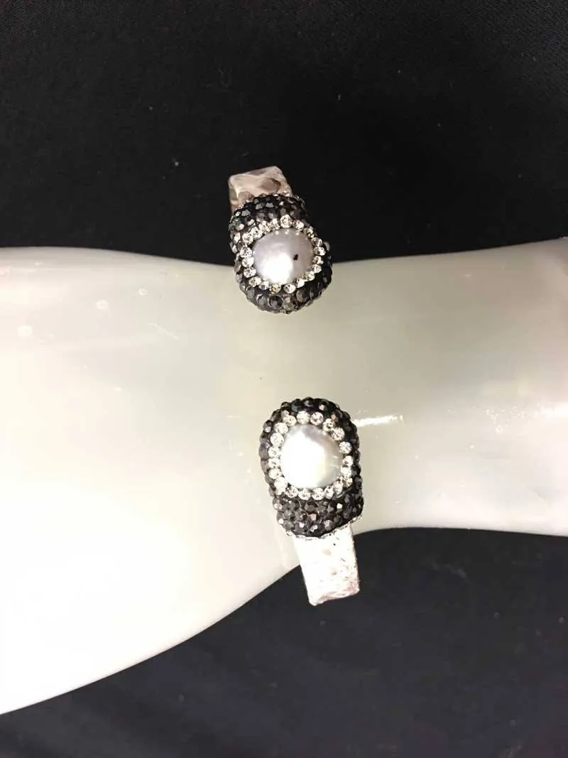 Bracelet ajustable en peau de serpent avec perles