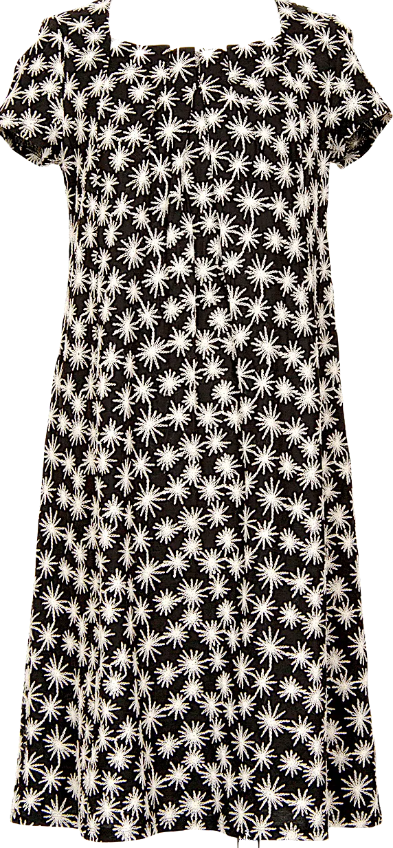Sybilla Spain. Robe en Coton Noir Brodée