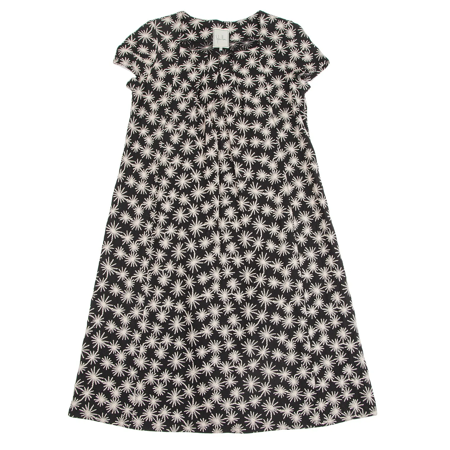 Sybilla Spain. Robe en Coton Noir Brodée