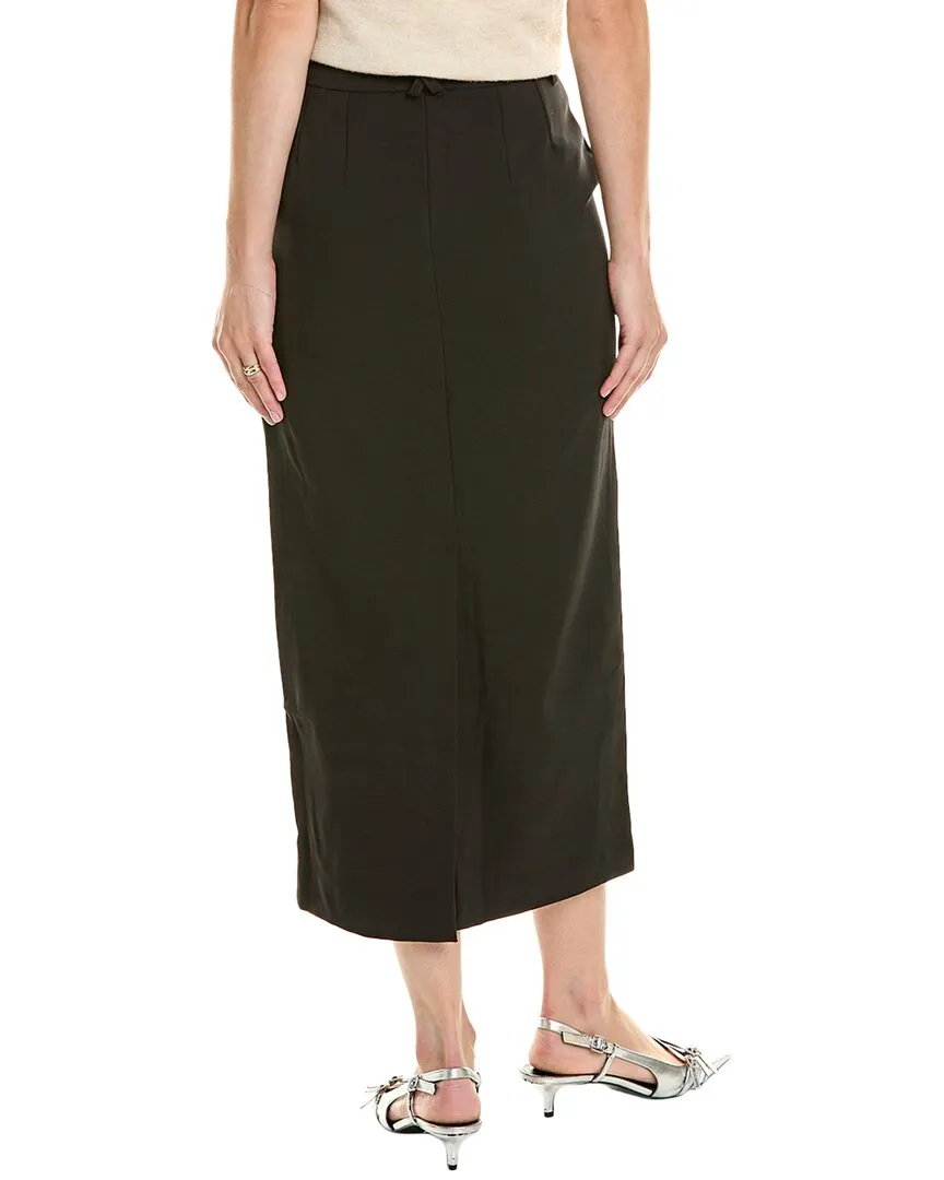 Jupe longue T Tahari Editor à taille haute