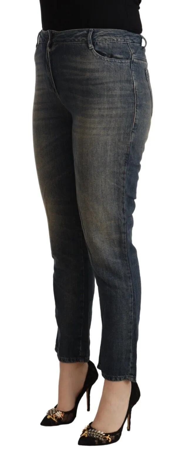 Twinset Pantacourt en coton lavé pour femme - Jeans pour femmes