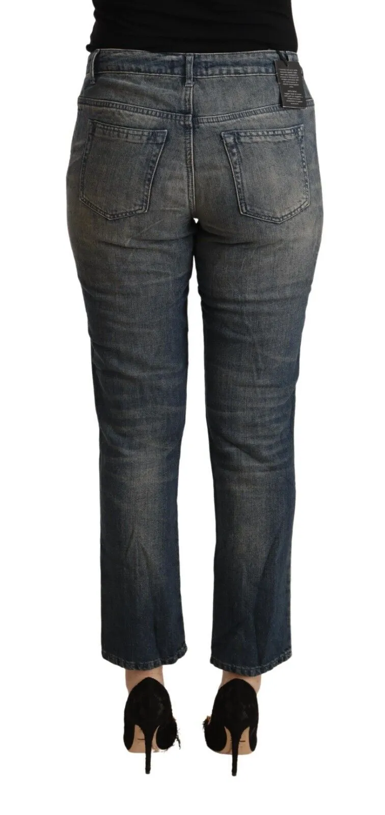 Twinset Pantacourt en coton lavé pour femme - Jeans pour femmes