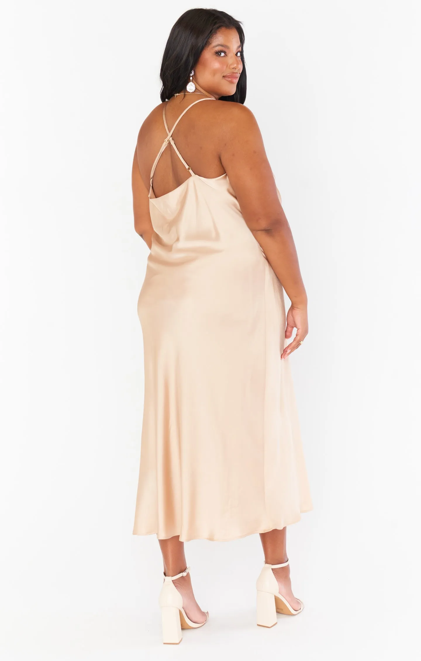 Robe Capuche Verona ~ Satin Luxe Champagne