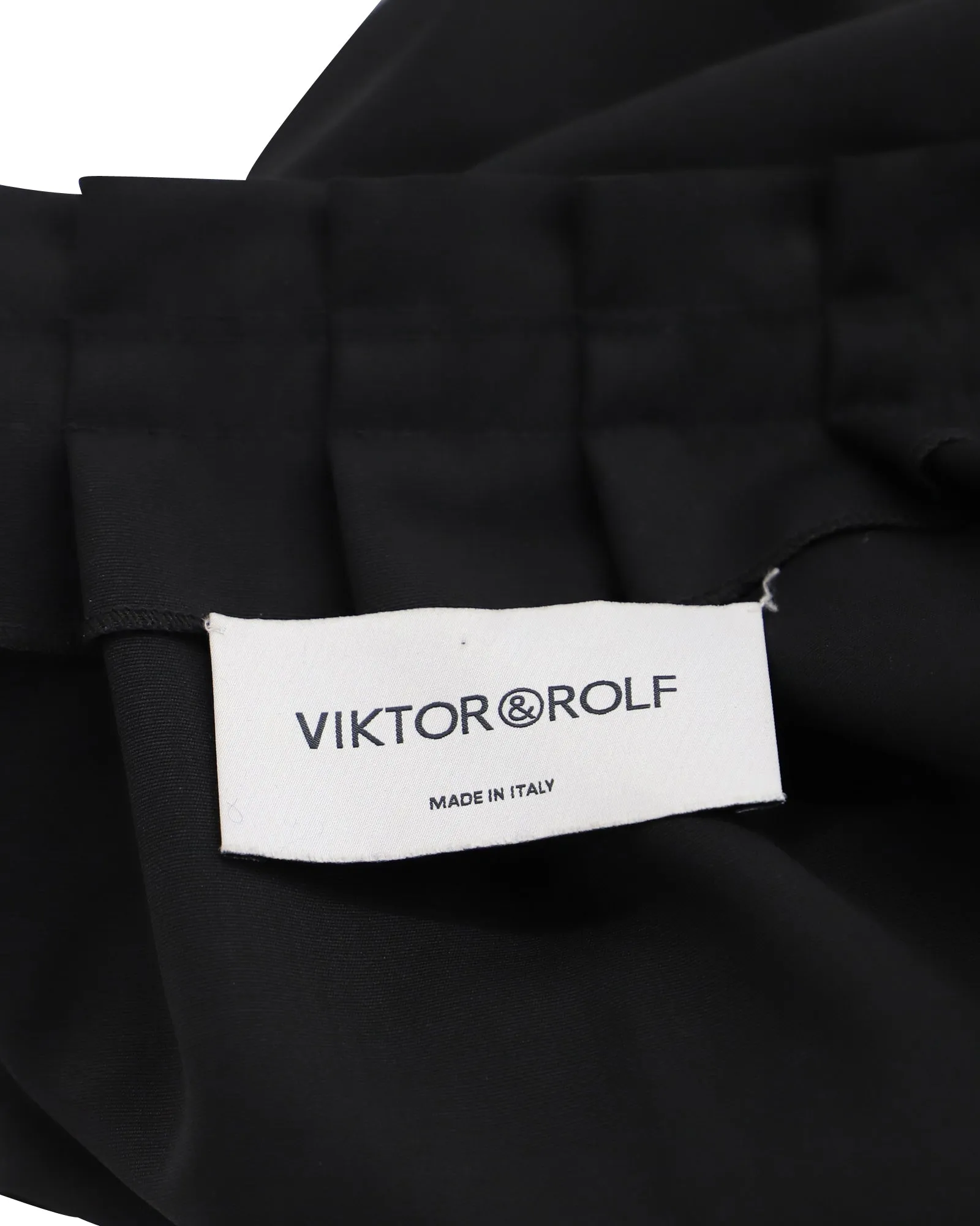 Viktor & Rolf Jupe plissée à ceinture en laine noire