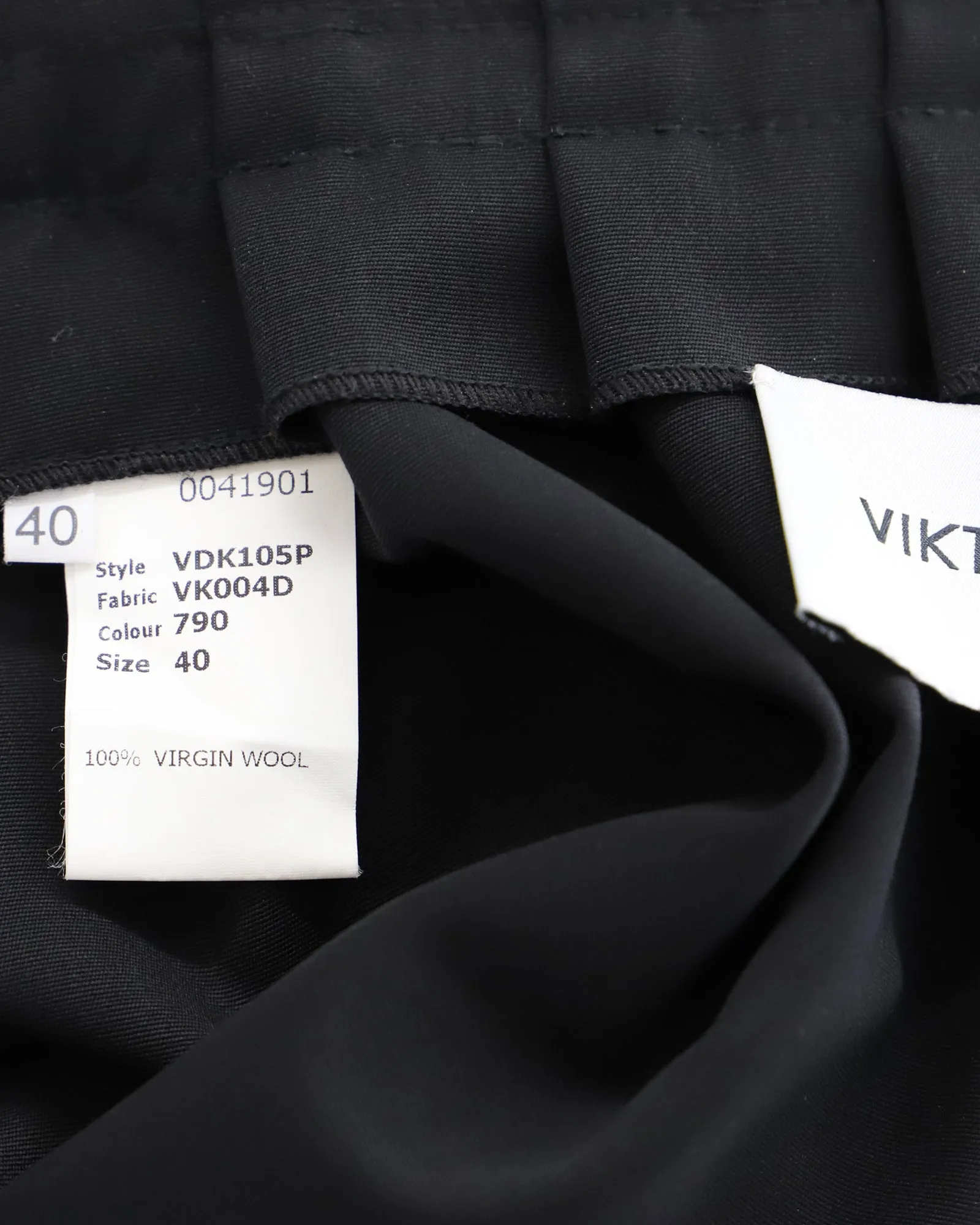 Viktor & Rolf Jupe plissée à ceinture en laine noire
