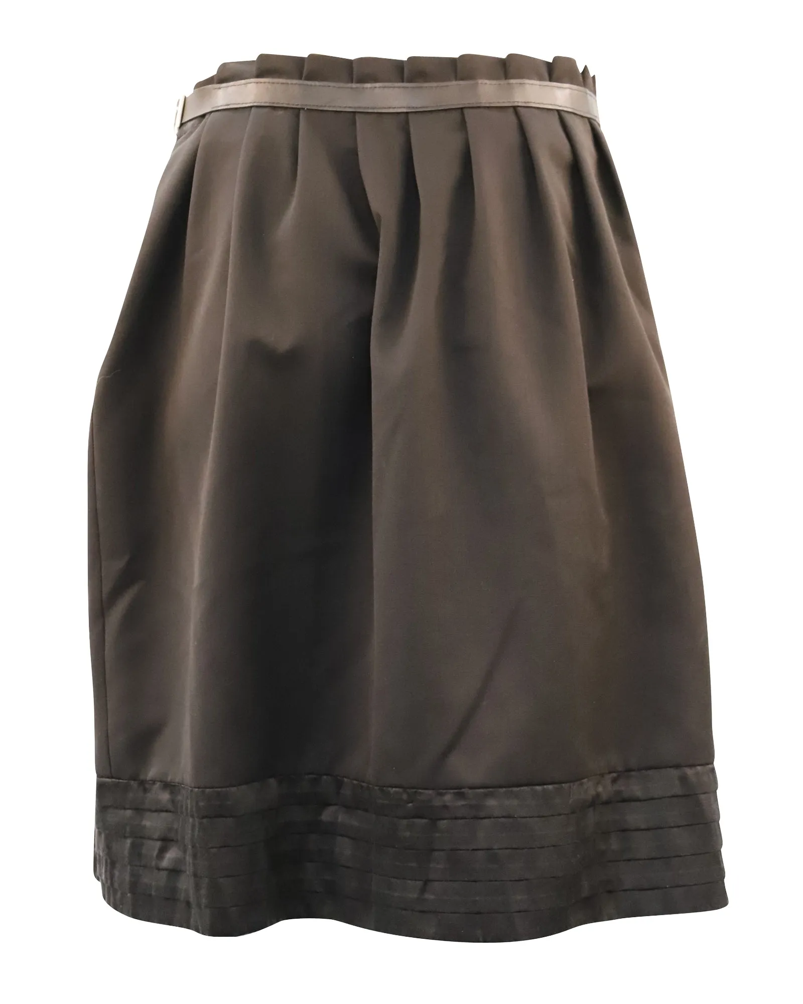 Viktor & Rolf Jupe plissée à ceinture en laine noire