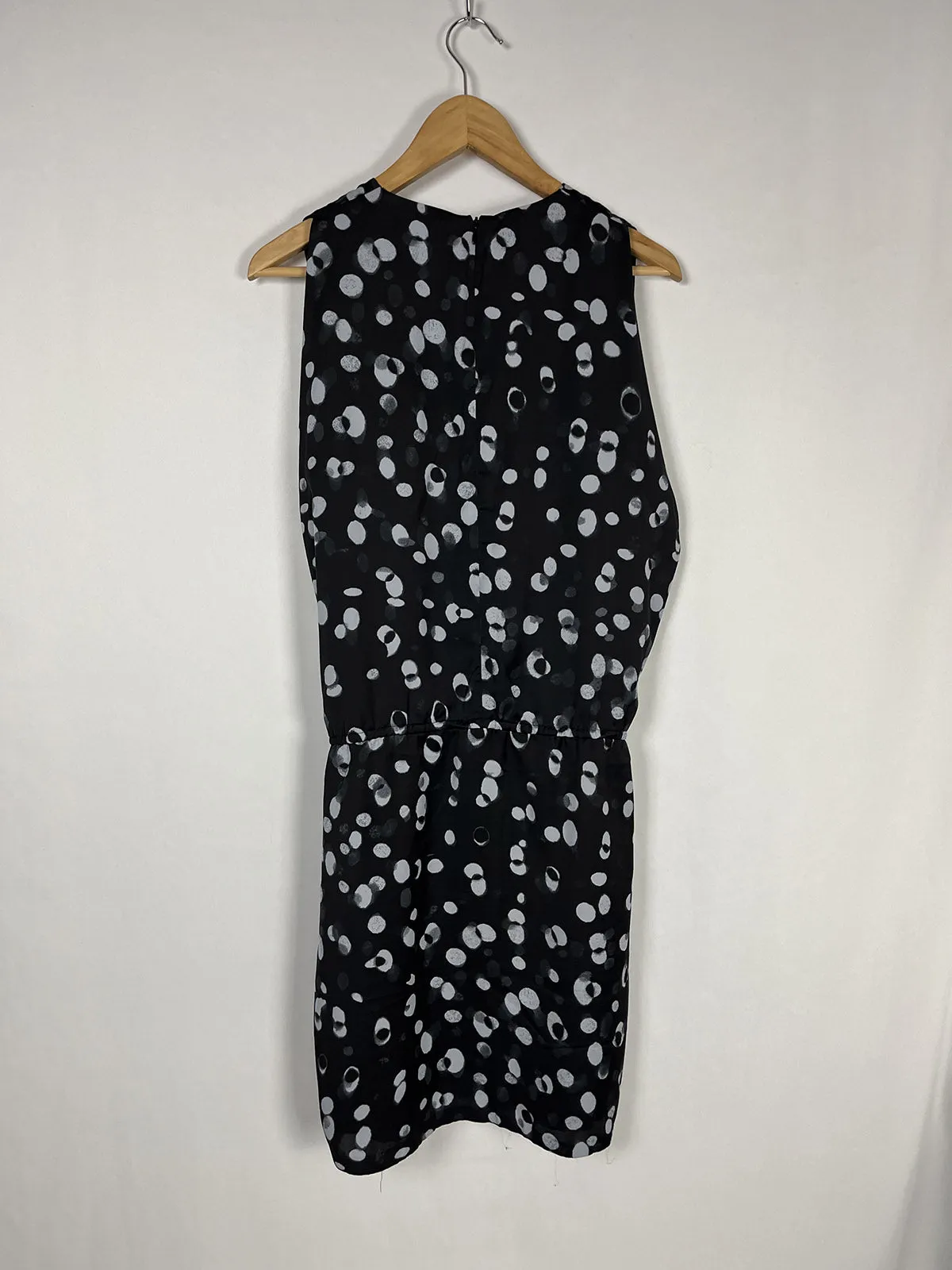 vince. Robe à pois abstraits noir et gris Taille L (14)